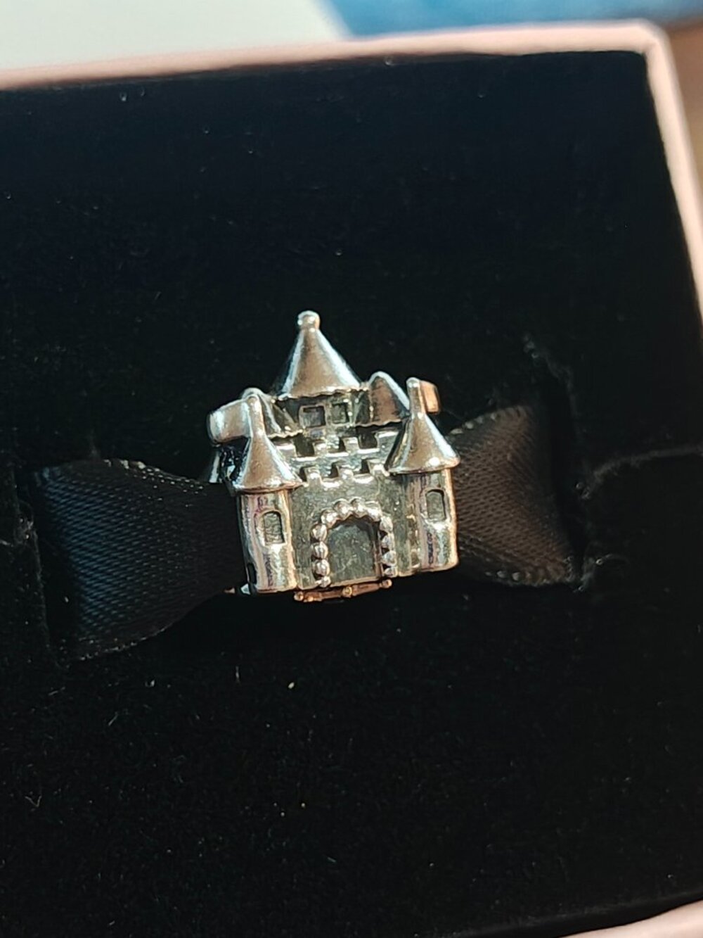 Authentic Pandora Retired Happily Ever After Charm 791133PCZ Castle Gold Crown